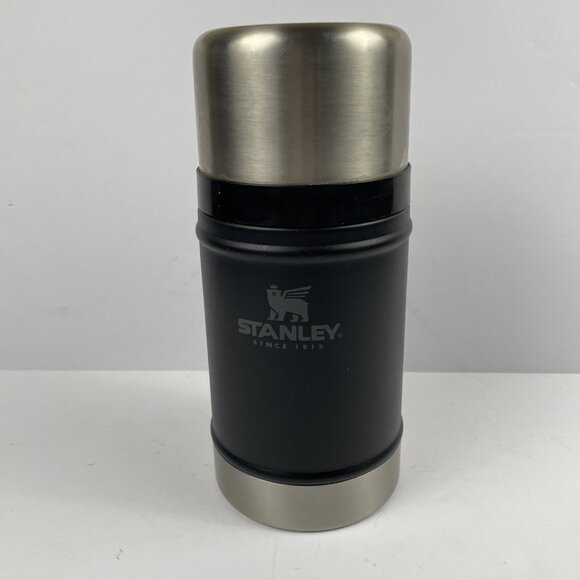 STANLEY CLASSIC LEGENDARY FOOD JAR 24oz Black Wide Mouth Stainless Steel - Picture 1 of 14